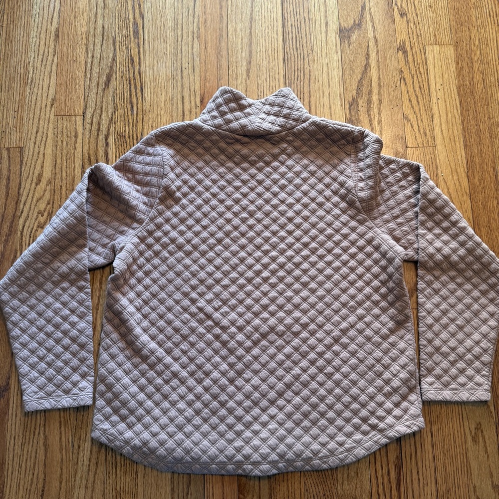 J. Crew Women's Quilted Camel Pullover Sweatshirt - size large - Picture 11 of 11